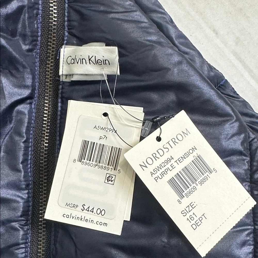 Calvin Klein New Purple‎ Tension Puffer Infinity Scarf Winter Outerwear